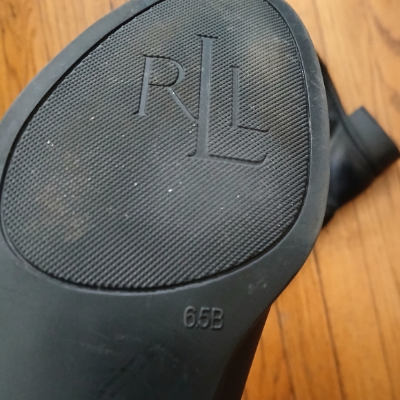 Lauren Ralph Lauren - Micah Black Leather Upper Tall Boots. Size 6.5B - Picture 9 of 12